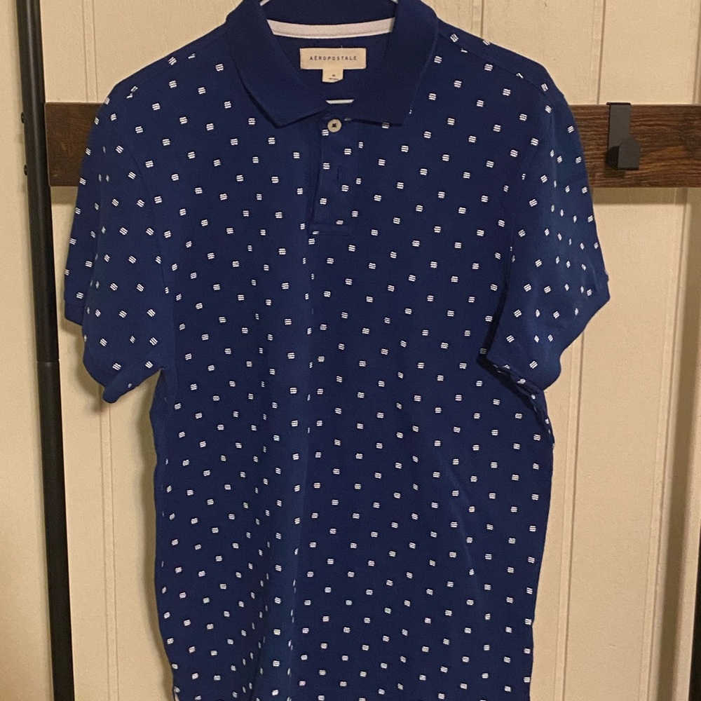 Dark Blue, Medium, Aeropostale Polo T-shirt